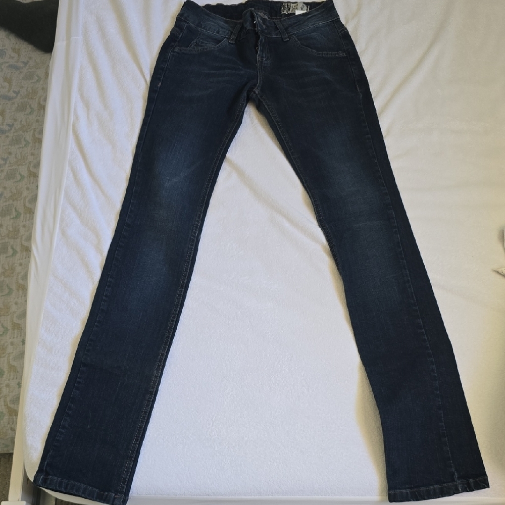 Zara Women's Straight Leg Jeans - Dark Blue